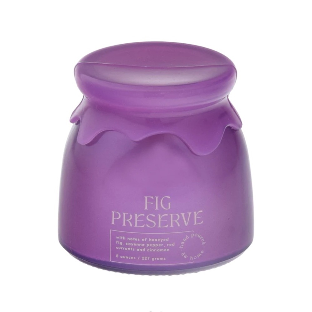 🐭 SALE! Fig Preserve Jar candle in purple with a silicone jam lid 8oz 30+ hours